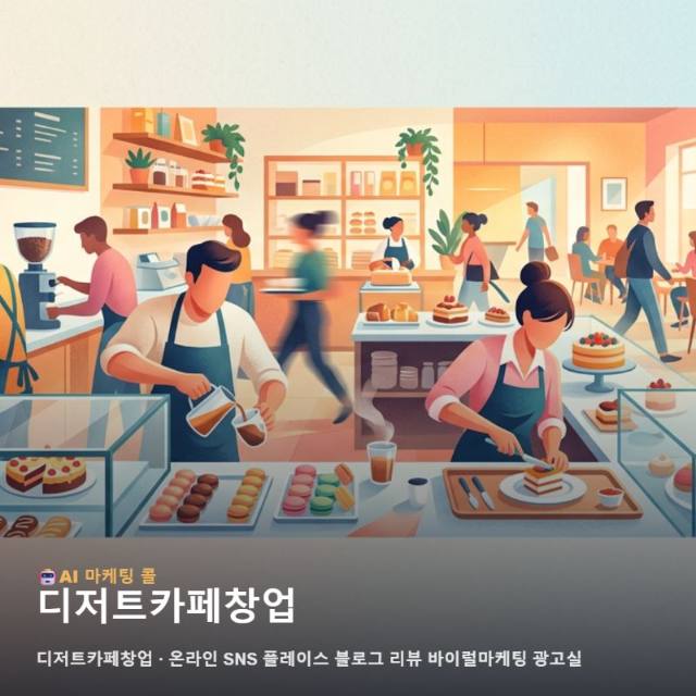 달콤한 감성을 나누는 디저트카페창업 성공을 위한 온라인 마케팅 광고대행 운영 전략 관련 이미지 1