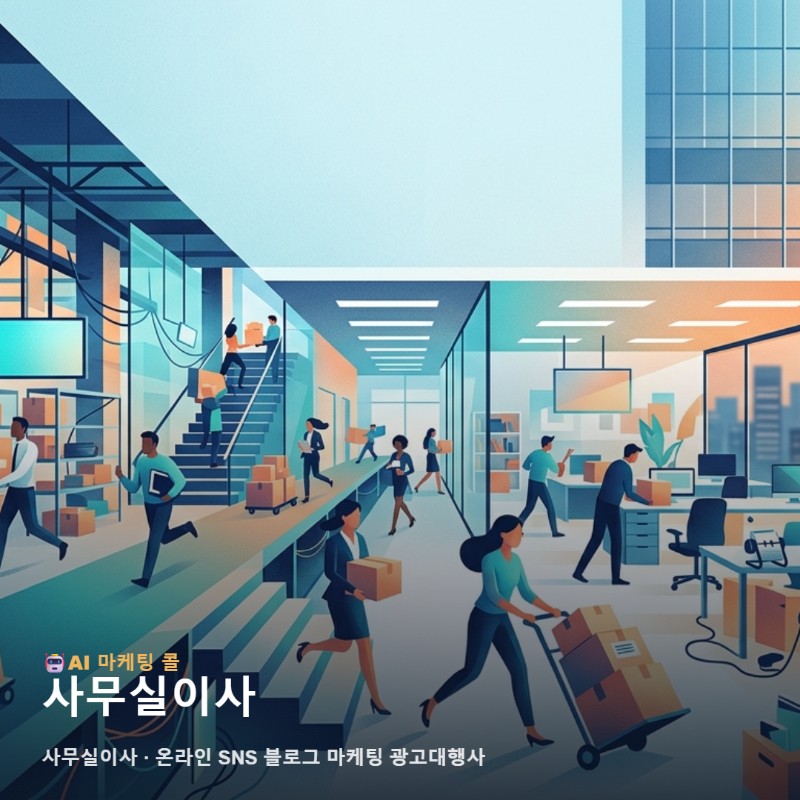 사무실이사를 준비하는 기업에 신뢰를 전하는 온라인 SNS 블로그 마케팅 광고대행 전략 관련 이미지 1