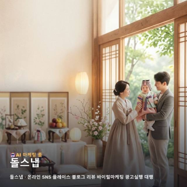 소중한 우리 아이의 첫 생일을 기록하는 돌스냅 업체의 성장을 돕는 온라인 마케팅 관련 이미지 1