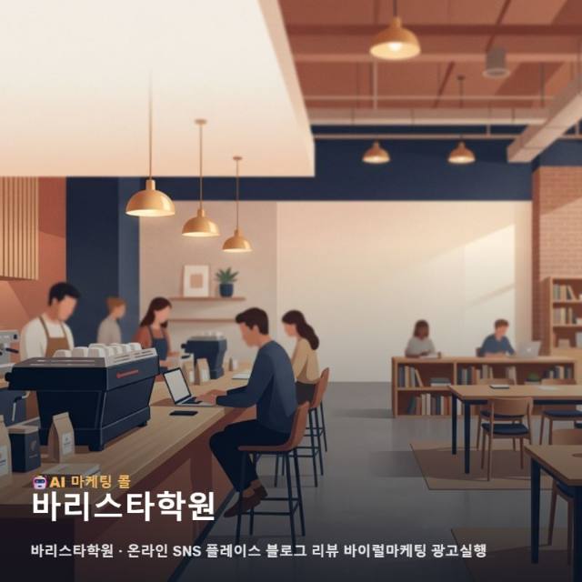 수강생의 꿈이 시작되는 바리스타학원 성장을 위한 온라인 마케팅 채널 활용 관련 이미지 1
