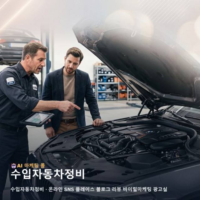 수입자동차정비 신뢰도를 높여주는 온라인 마케팅 광고대행 전략과 통합 채널 운영 방향 관련 이미지 1