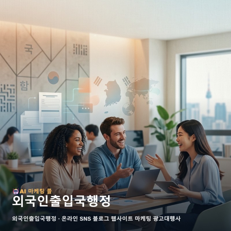 신뢰가 핵심인 외국인출입국행정 분야 브랜딩을 완성하는 온라인 마케팅 관련 이미지 1