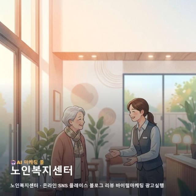 어르신을 향한 진심이 담긴 노인복지센터 운영 가치를 온라인 마케팅으로 신뢰를 쌓아 관련 이미지 1