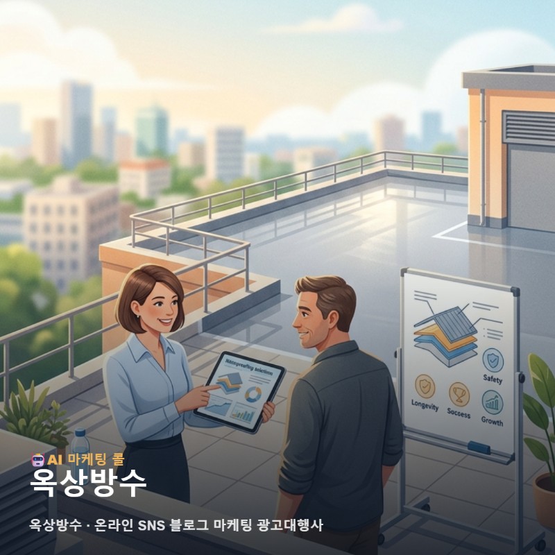 옥상방수 전문성을 신뢰로 바꾸는 온라인 SNS 블로그 마케팅 광고대행사 전략입니다 관련 이미지 1