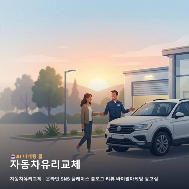 자동차유리교체 전문점의 가치를 알리고 고객을 불러모으는 통합 마케팅 광고대행 관련 이미지 1