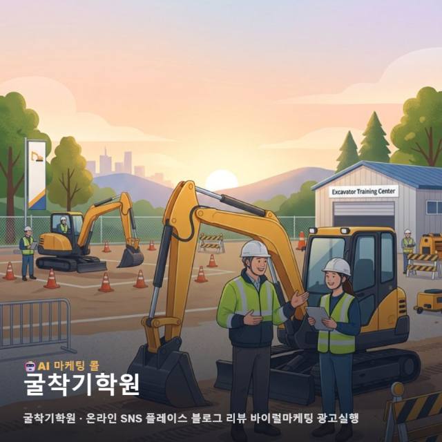 전문 기술의 가치를 전하는 굴착기학원 온라인 홍보와 신뢰 기반의 마케팅 전략 관련 이미지 1