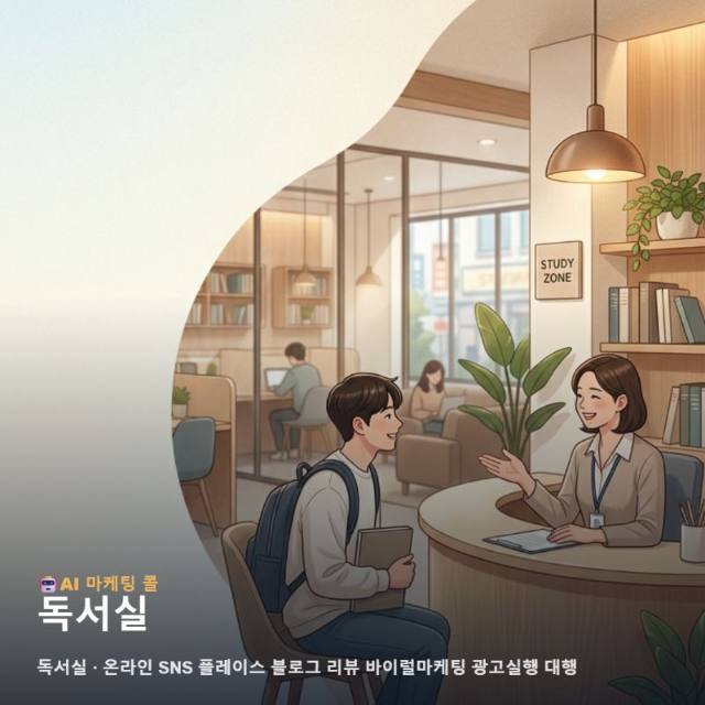 집중하기 좋은 독서실 환경을 알리고 잠재 고객의 방문을 이끄는 통합 온라인 마케팅 전략 관련 이미지 1