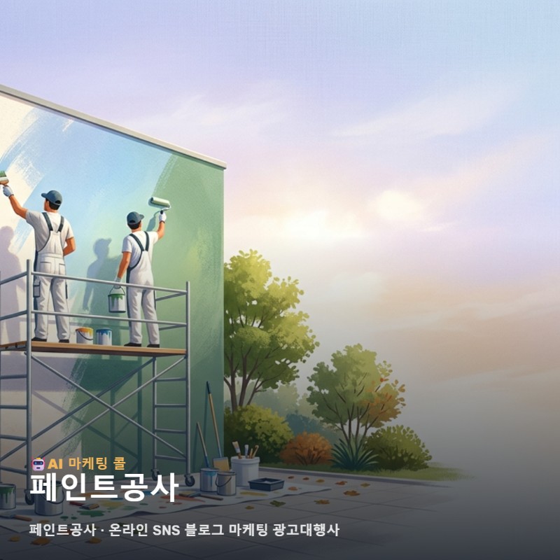 페인트공사 실력을 전문적인 브랜드 이미지로 구축하는 온라인 SNS 블로그 마케팅 관련 이미지 1