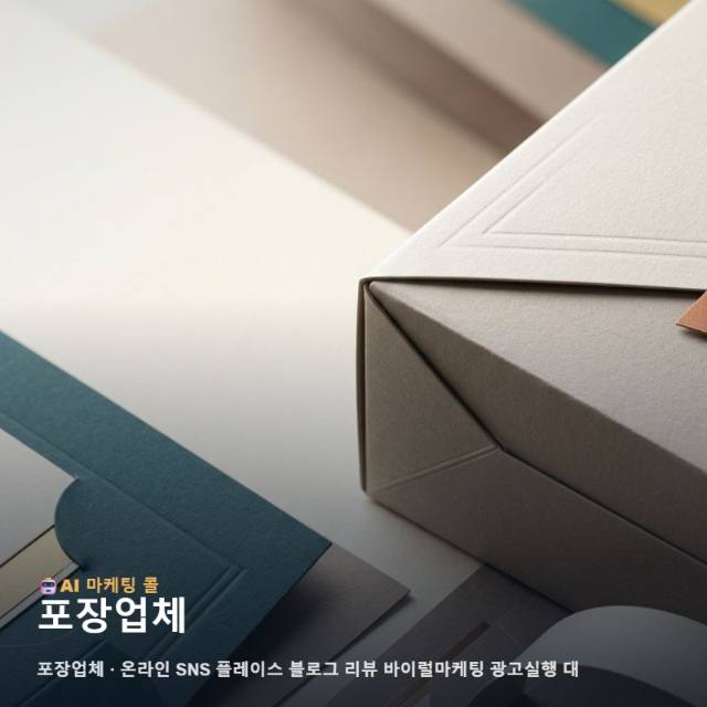 포장업체 전문성을 온라인에서 신뢰로 연결하는 광고 실행과 통합 마케팅 전략 관련 이미지 1