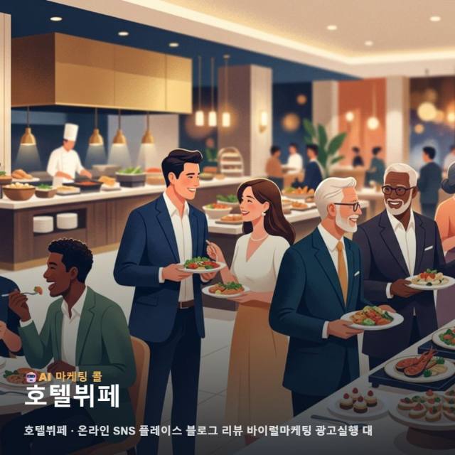 호텔뷔페 고객의 마음을 사로잡는 온라인 마케팅과 다각도 광고 실행 전략 관련 이미지 1