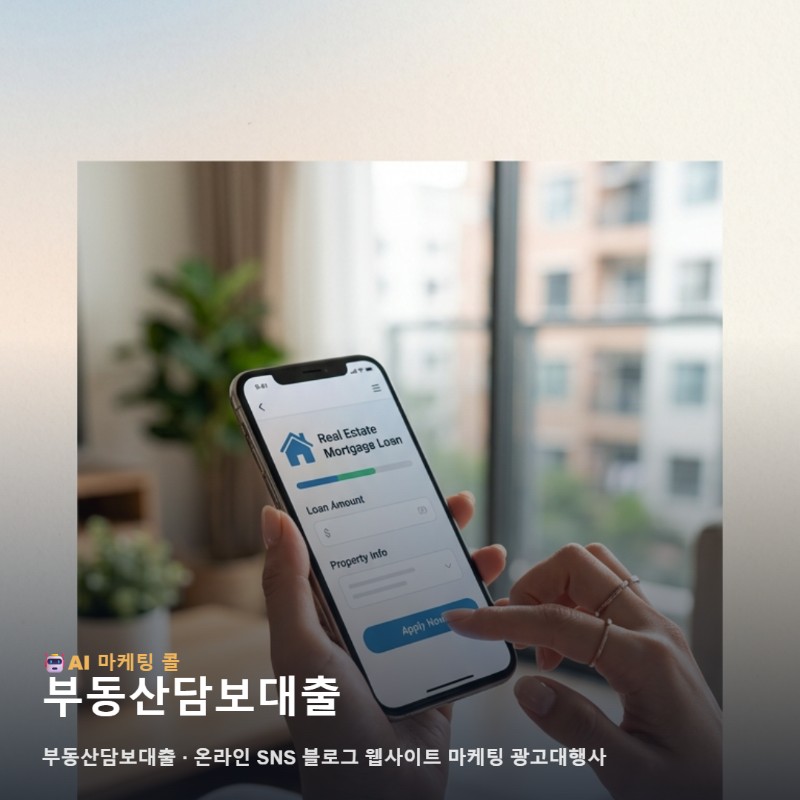 효과적인 부동산담보대출 홍보를 위한 온라인 마케팅 광고대행사 관련 이미지 1