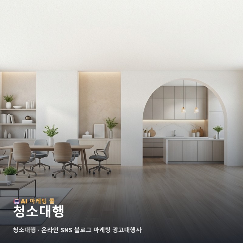 효율적인 청소대행 운영을 지원하는 온라인 마케팅 광고대행의 체계적인 협업 과정 관련 이미지 1